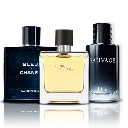Tris di Profumi | Bleu de Chanel, Terre d’Hermès e Sauvage (100ml)